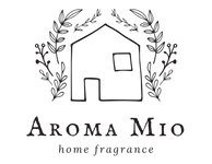 Aroma Mio Home Fragrance Logo, showcasing a sleek and modern design. Represents high-quality home fragrance products, perfect for adding a touch of sophistication and style to your aromatic experience. Ideal for brand recognition and enhancing product presentation.